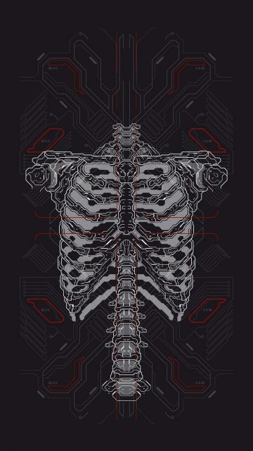 Cyber Skeleton iPhone Wallpaper HD