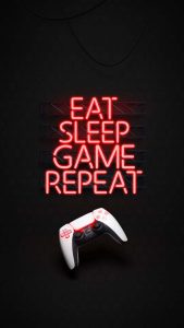 Eat Sleep Game Repeat iPhone Wallpaper HD