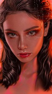 Girl Portrait Art iPhone Wallpaper HD