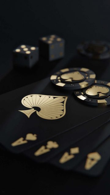 Golden Card Poker iPhone Wallpaper HD