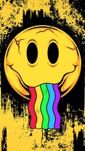 Grunge Emoticon iPhone Wallpaper HD