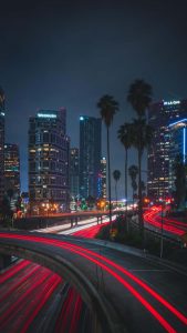 Logn Exposure Light Night City iPhone Wallpaper HD