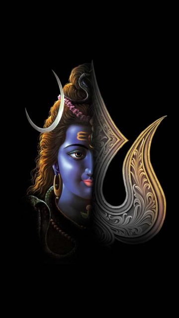 Lord Shiva Minimal iPhone Wallpaper HD