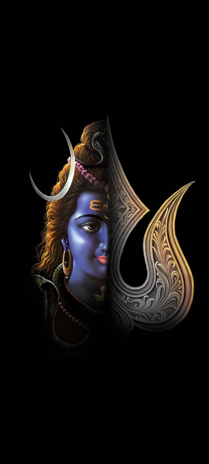 Lord Shiva Minimal iPhone Wallpaper HD