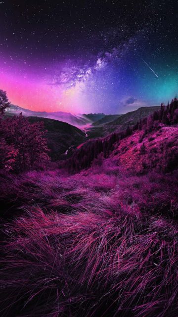 Midnight Mountains iPhone Wallpaper HD