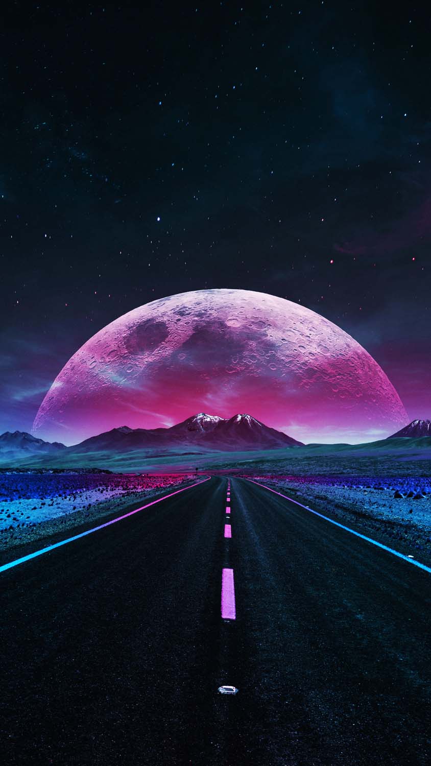 Moon Road iPhone Wallpaper HD