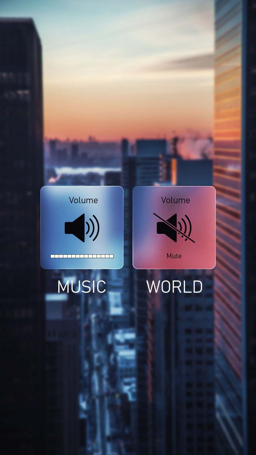 Music ON World OFF iPhone Wallpaper HD 1