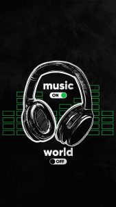 Music ON World OFF iPhone Wallpaper HD