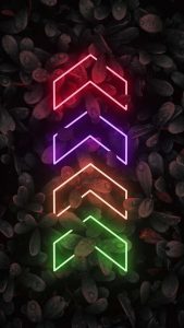 Neon Arrow Patterns iPhone Wallpaper HD