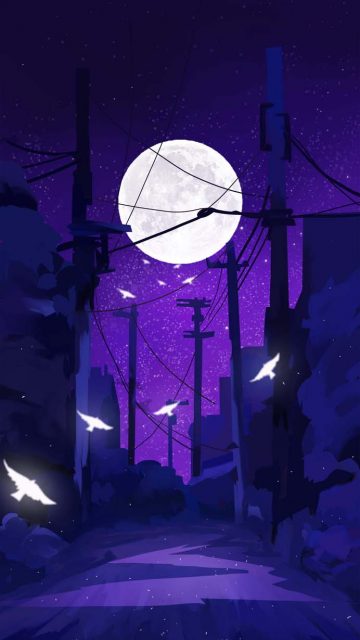 Night Lunar iPhone Wallpaper HD