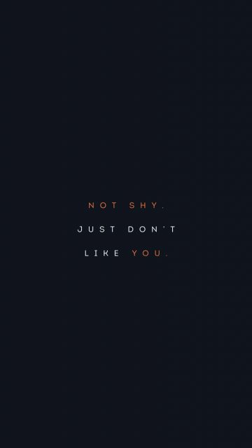 Not Shy Just Dont Like You iPhone Wallpaper HD