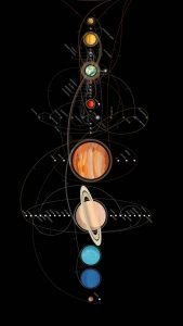 Planets Together iPhone Wallpaper HD