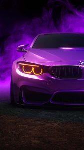 Purple BMW Sports Car iPhone Wallpaper HD