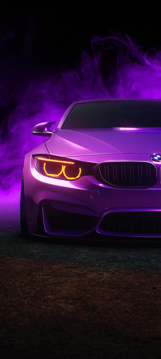 Purple BMW Sports Car iPhone Wallpaper HD