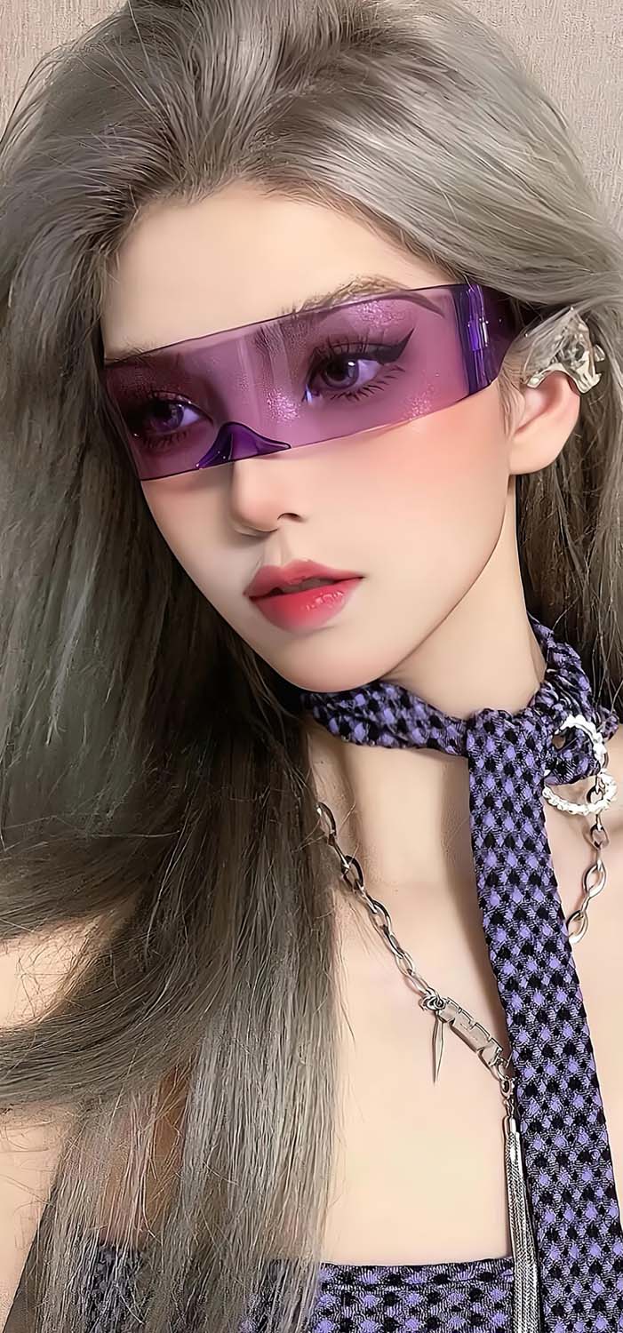 Retro Sunglasses Girl iPhone Wallpaper HD