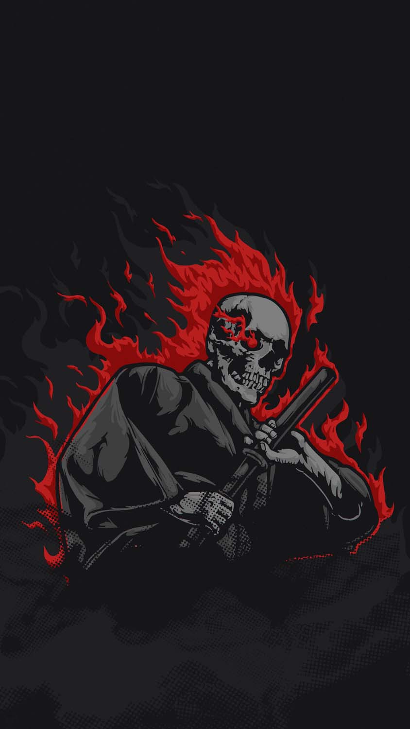 Skull Samurai iPhone Wallpaper HD
