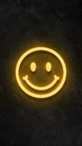 Smile Emoji Neon iPhone Wallpaper HD