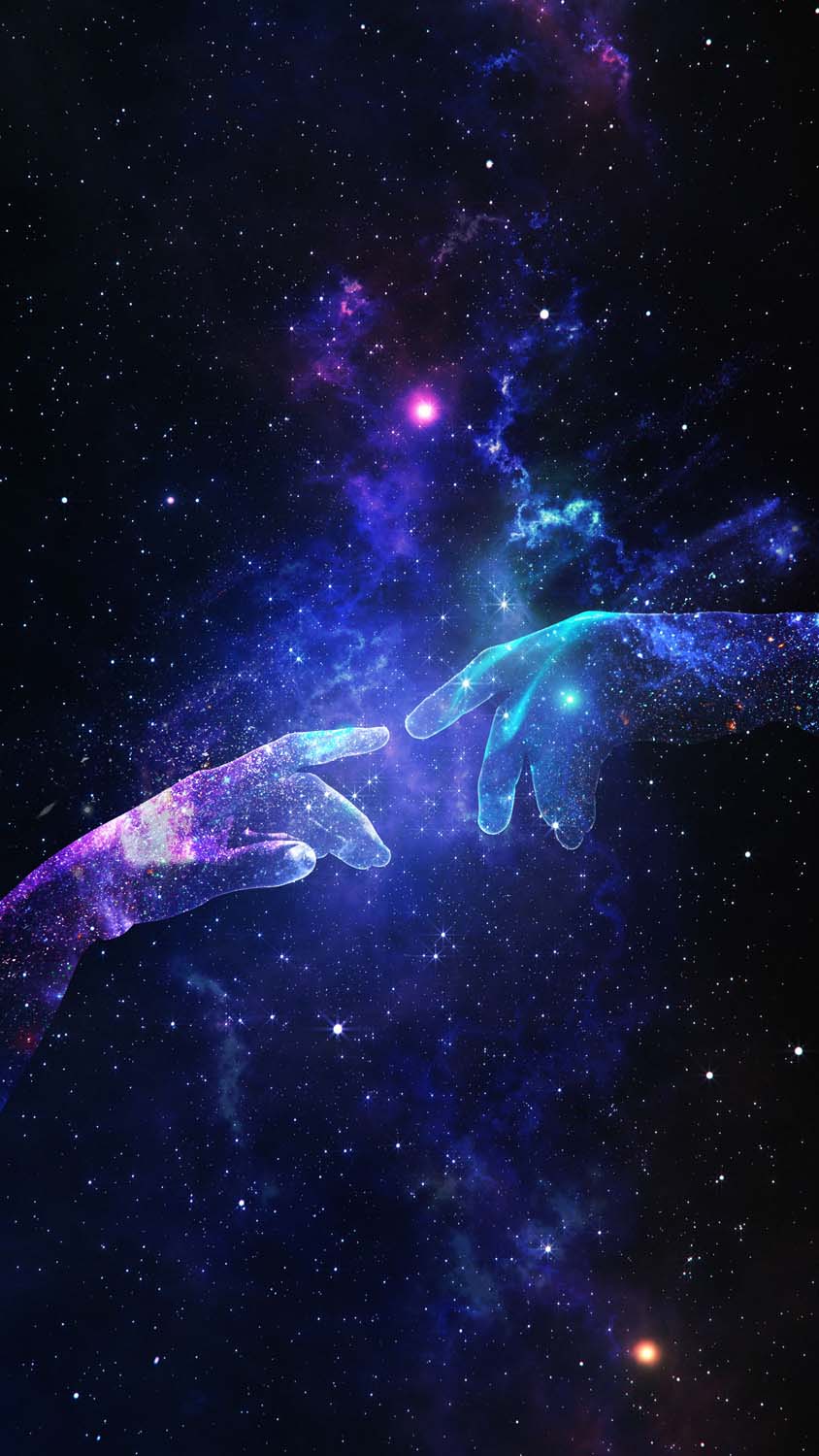 Space Handshake iPhone Wallpaper HD