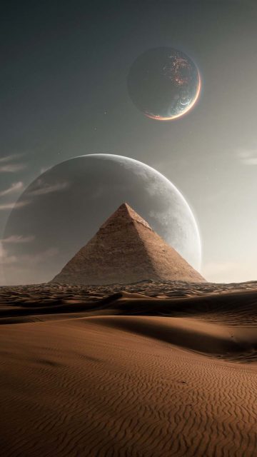 Space Pyramid iPhone Wallpaper HD