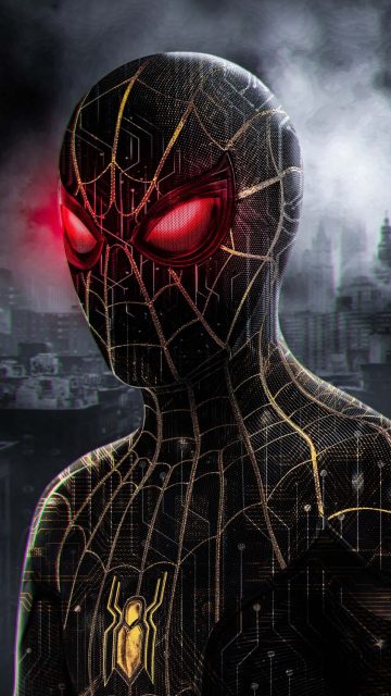 Spidey Dark Suit iPhone Wallpaper HD