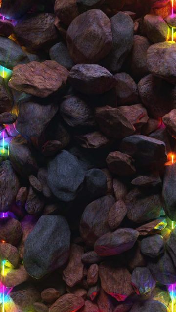 Stone Frame Glow RGB iPhone Wallpaper HD