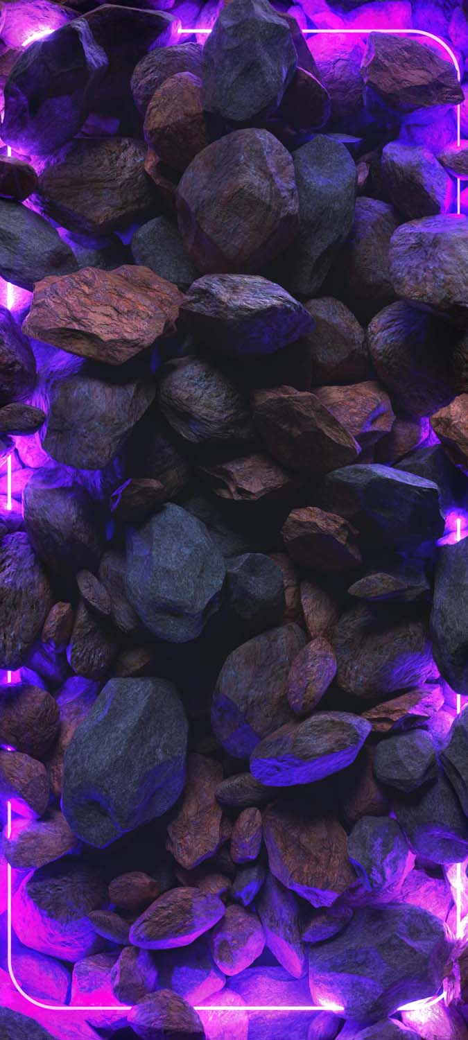 Stone frame Glow Purple iPhone Wallpaper HD