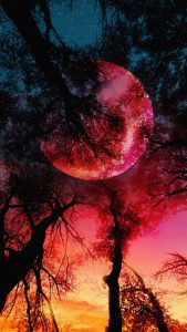 Sunset Moon iPhone Wallpaper HD