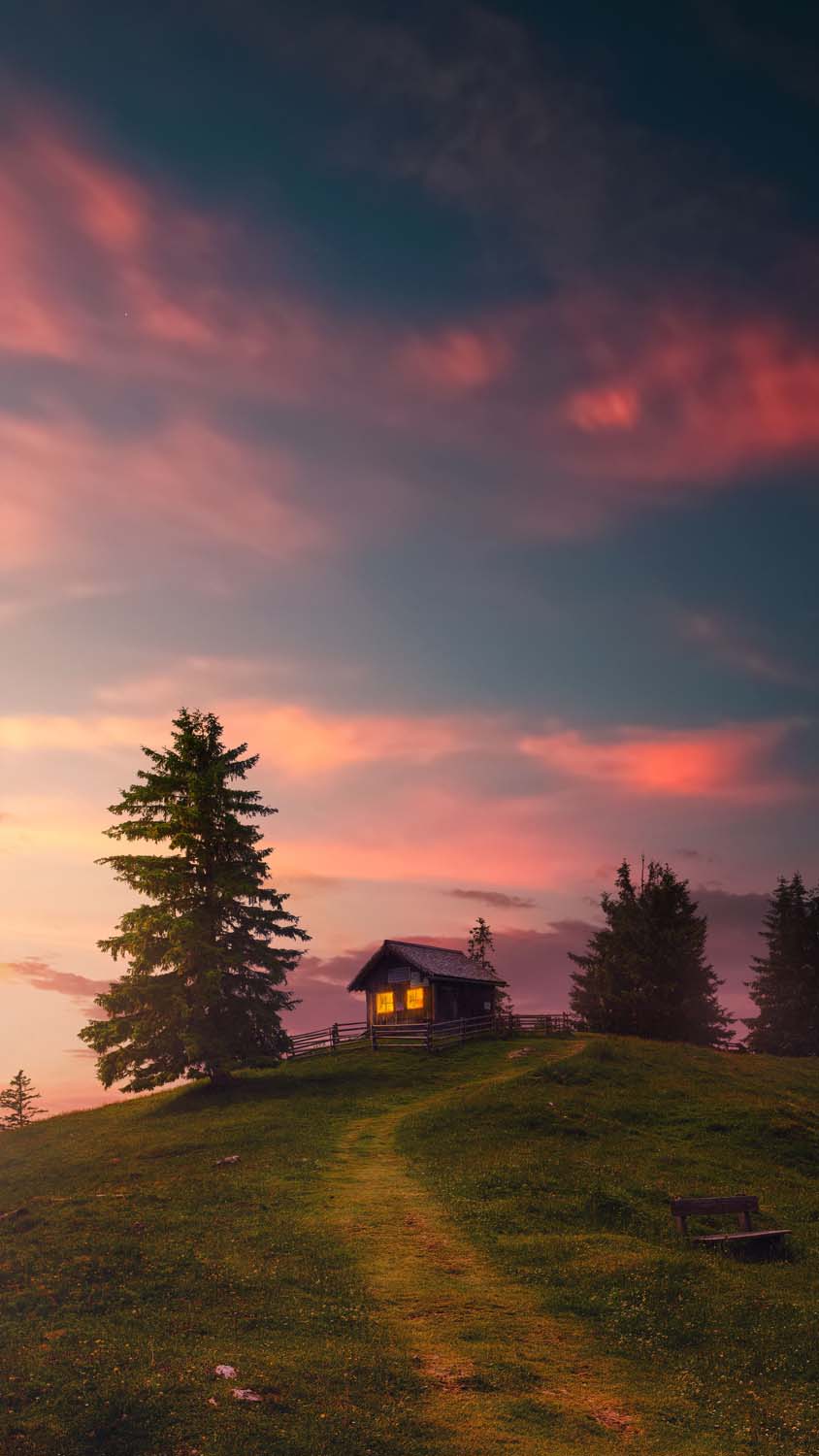 Uphill House iPhone Wallpaper HD