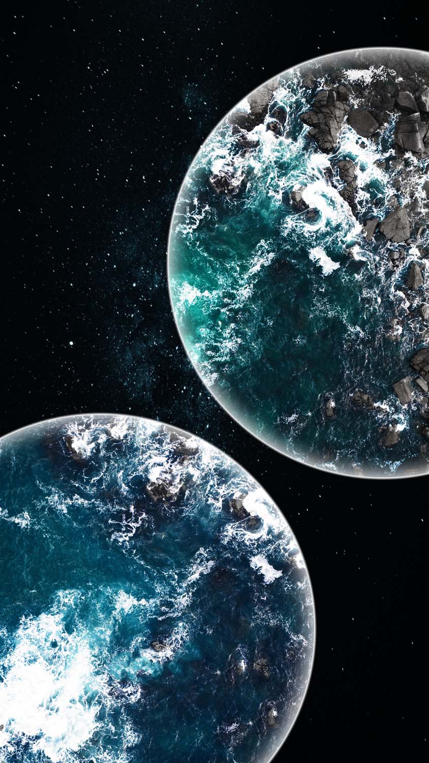 Water Planets iPhone Wallpaper HD