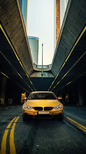 Yellow BMW iPhone Wallpaper HD