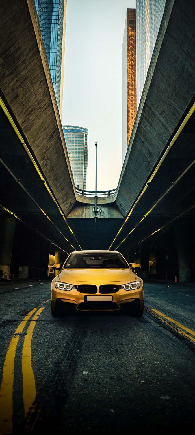 Yellow BMW iPhone Wallpaper HD