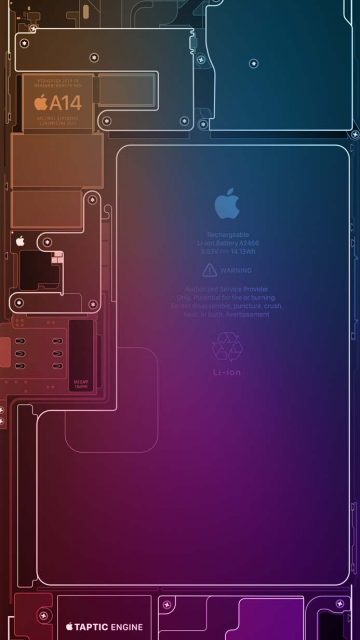 iPhone Back Rainbow Mechanical Wallpaper