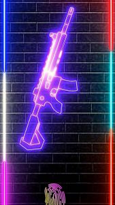 iPhone inDisplay Scanner Neon Frame iPhone Wallpaper HD