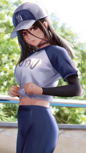 Anime Girl Morning Workout iPhone Wallpaper HD