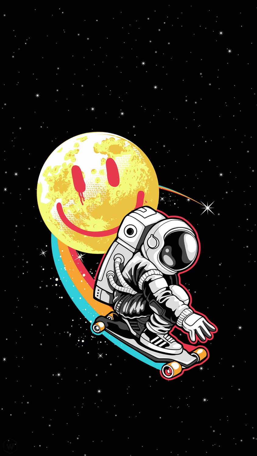 Astronaut Surfing iPhone Wallpaper HD