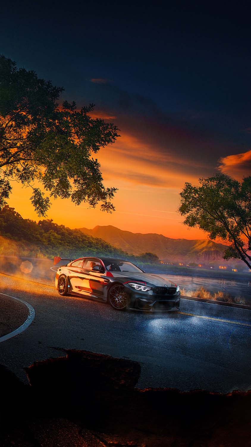 BMW Sunset Drive iPhone Wallpaper HD