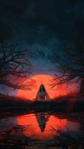 Black Magic Halloween Night iPhone Wallpaper HD