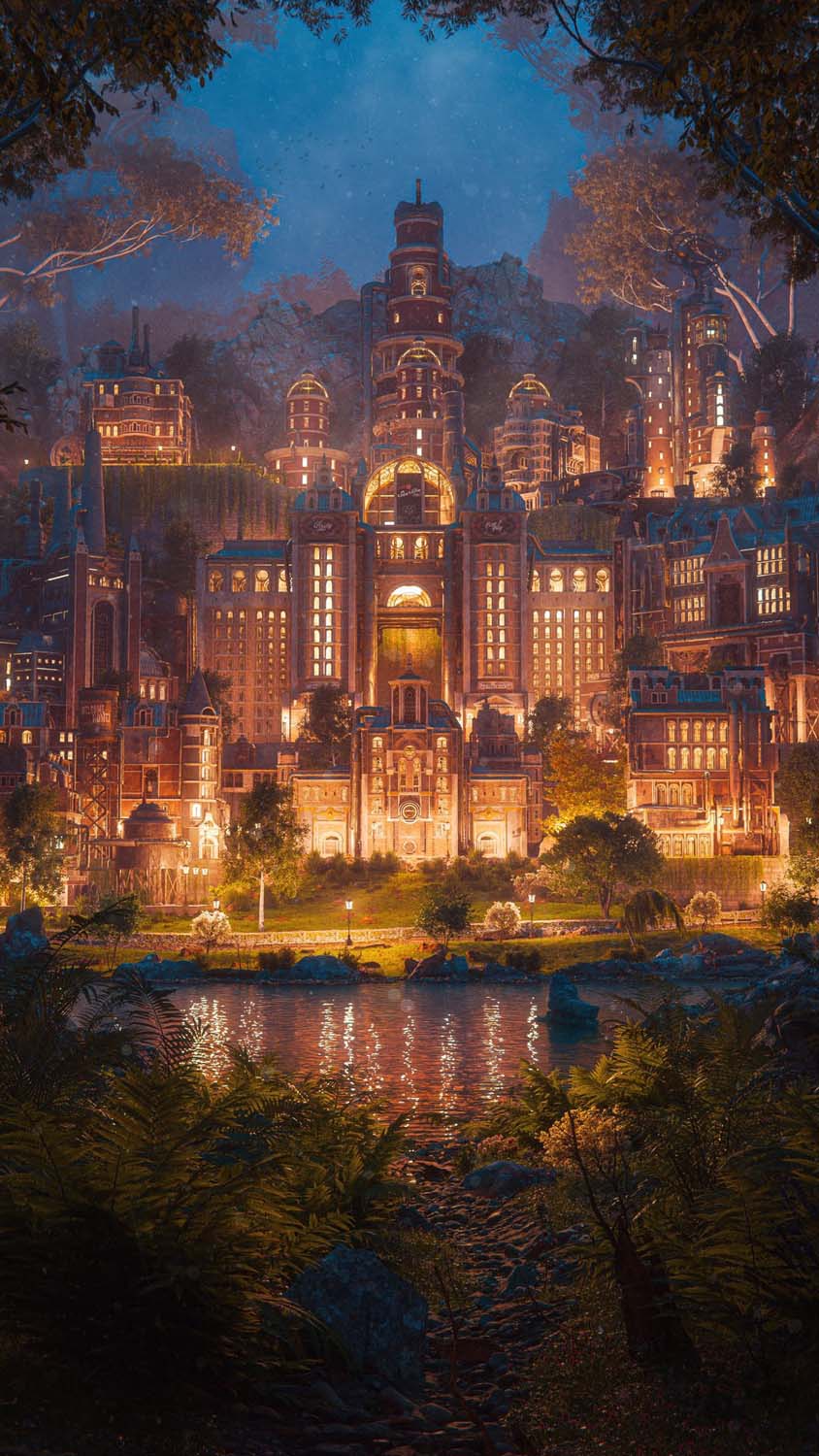 Castle City iPhone Wallpaper HD