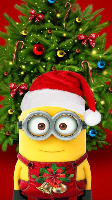 Christmas Minion iPhone Wallpaper HD