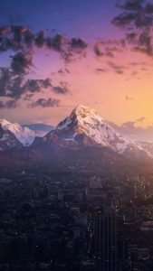 City Mountain iPhone Wallpaper HD
