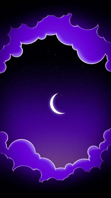 Cloudy Moon iPhone Wallpaper HD
