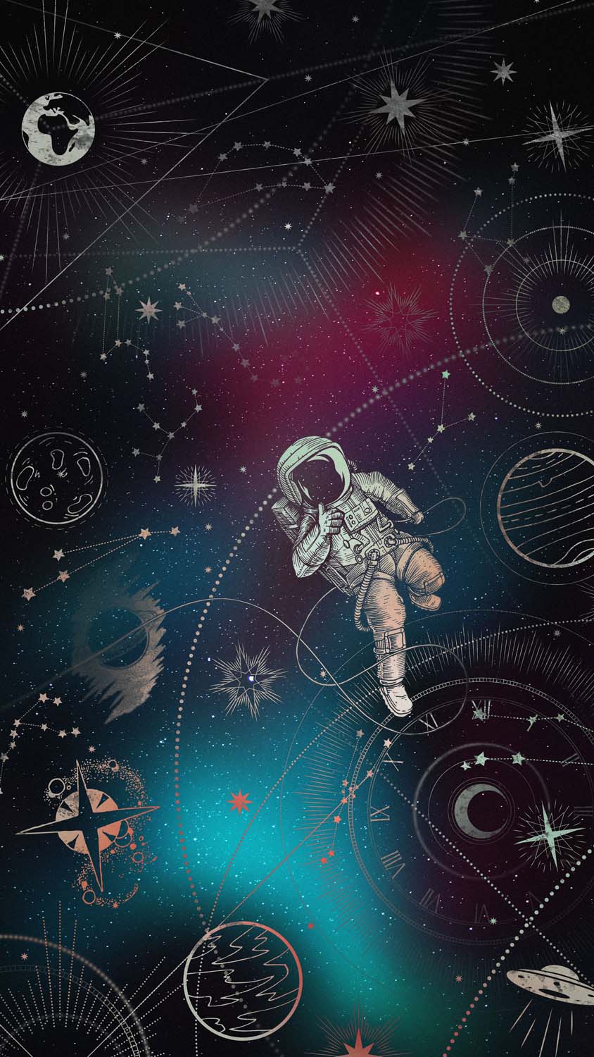 Cosmonaut in Space iPhone Wallpaper HD