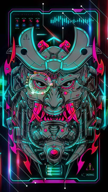 Cyber Ninja Monster iPhone Wallpaper HD