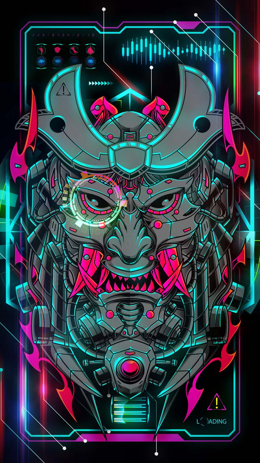 Cyber Ninja Monster iPhone Wallpaper HD