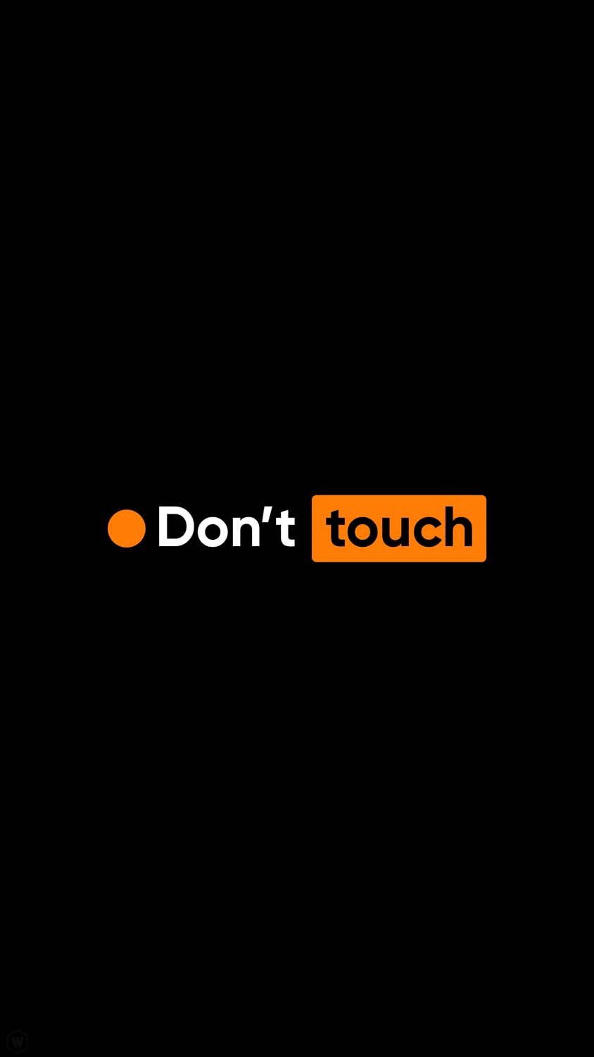 Do Not Touch iPhone Wallpaper HD