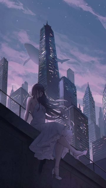 Dreamy World Anime iPhone Wallpaper HD