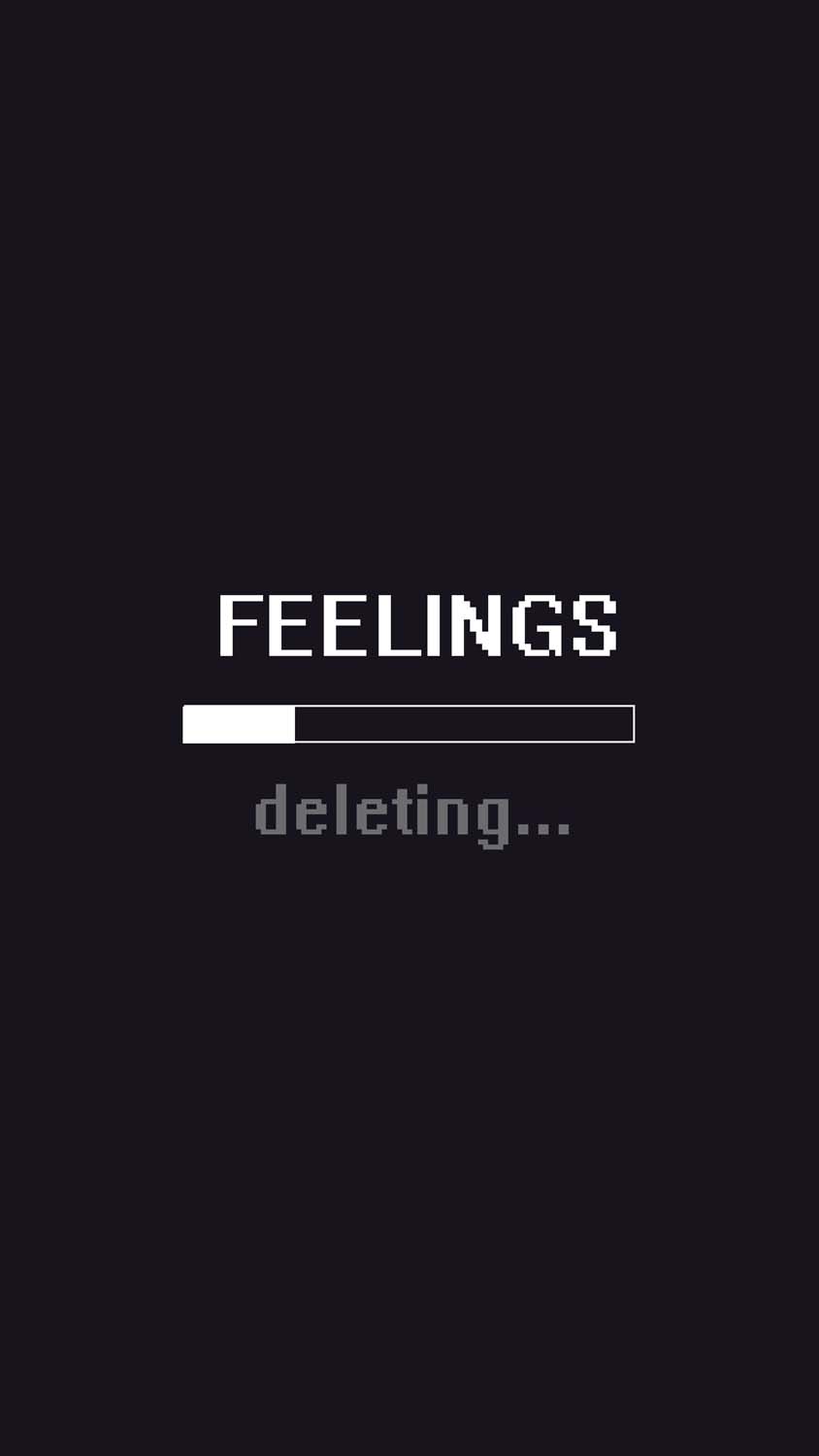 Feelings Deleting iPhone Wallpaper HD
