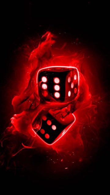Fire Red Dices iPhone Wallpaper HD