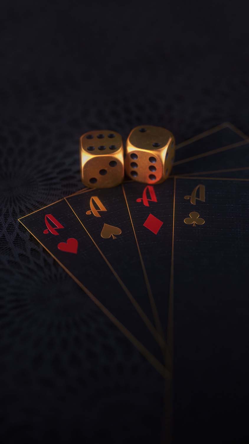Golden Poker iPhone Wallpaper HD