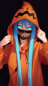 Halloween Girl Anime iPhone Wallpaper HD